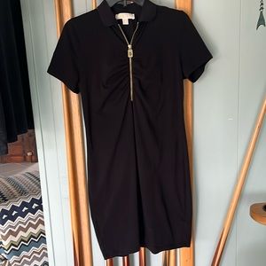 Michael Kors Zipper Front Short Sleeve Dress (M)